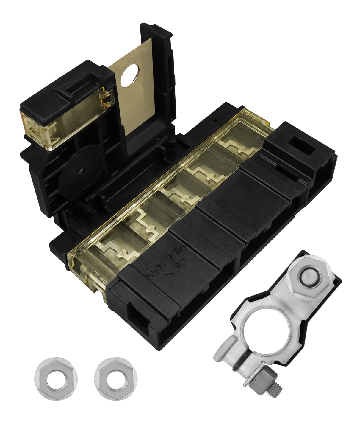 Tavaski positive battery terminal front view showing fit and mounting benefit
