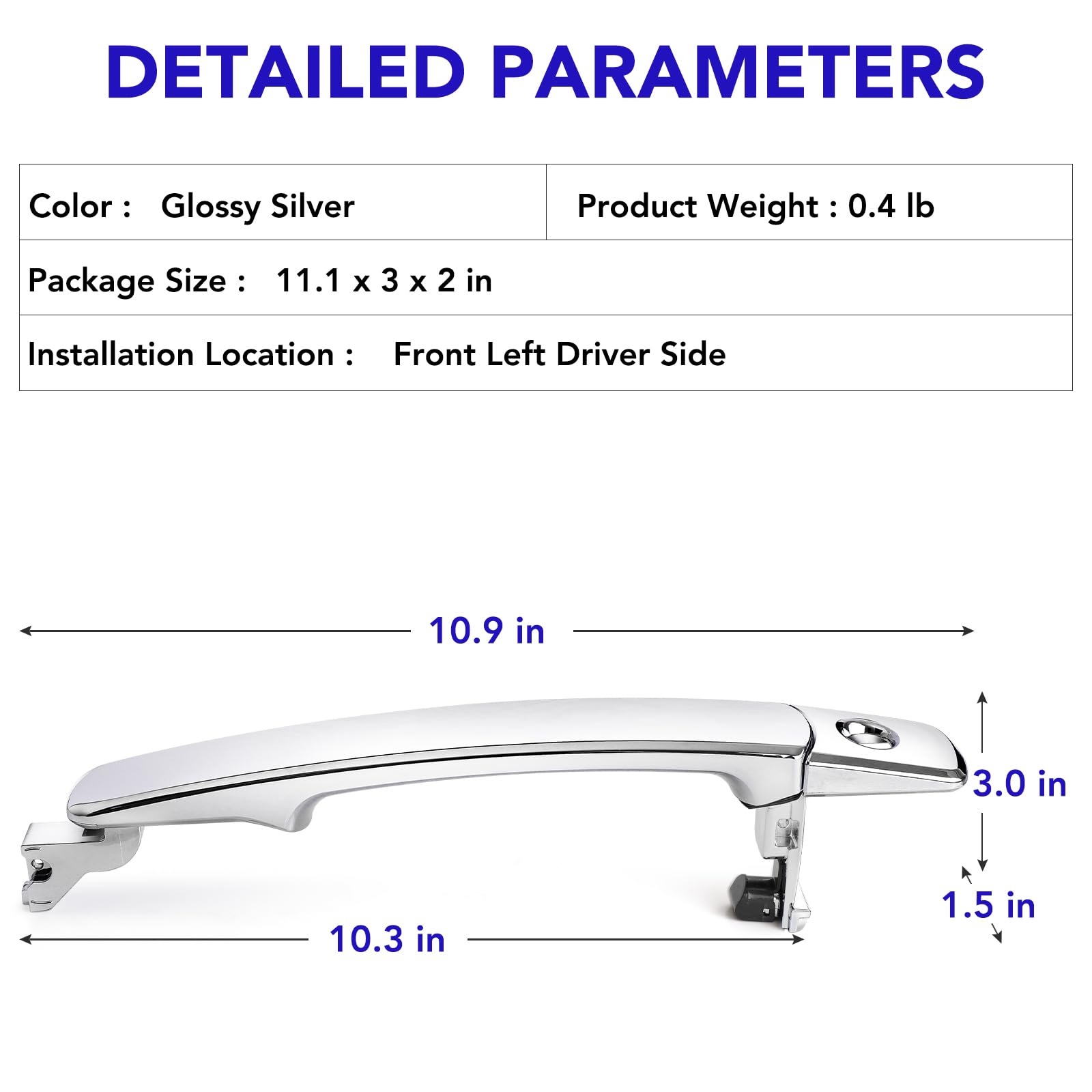 TAYATUO handle installed on vehicle demonstrating correct fitment advantage