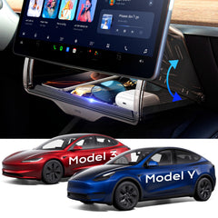 TAZENI front view of under-screen organizer showing sleek profile and fit benefit
