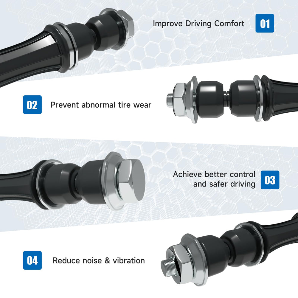 TCHENPART sway bar link next to ruler for accurate size and fit confirmation