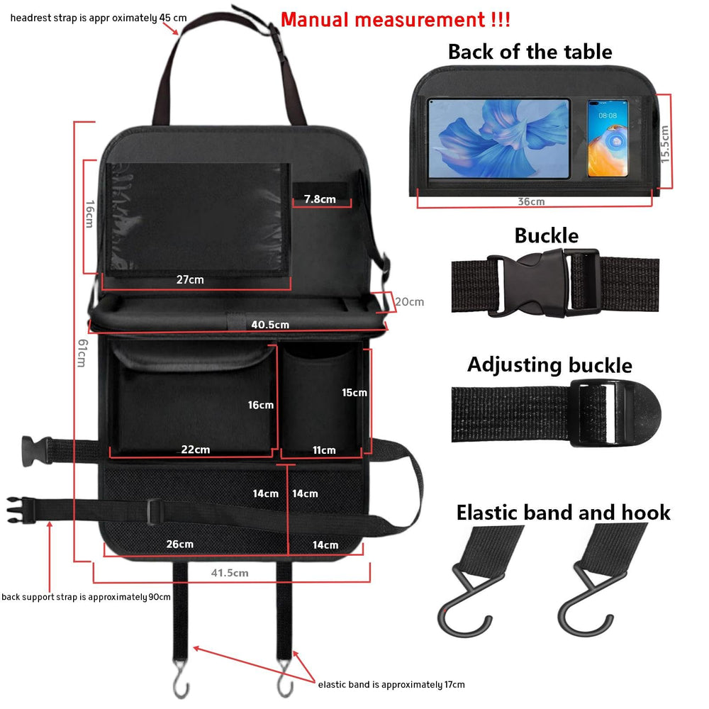 TCJJ tablet pocket in use holding a 10-inch device for passenger entertainment