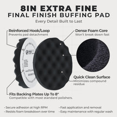 TCP Global pad back view with hook-and-loop attachment for secure fit and easy pad changes