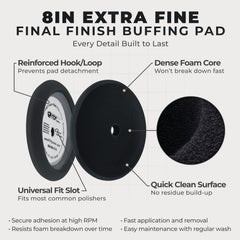 TCP Global close-up of foam texture highlighting ultra-soft open-cell surface for low-swirl finishing