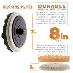 TCP Global natural wool cutting pad detail for aggressive cut and fast defect removal