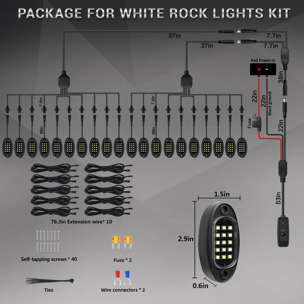 RV trailer parked with TDE Explorer.Lighting underglow at night, creates safer loading and campsite illumination