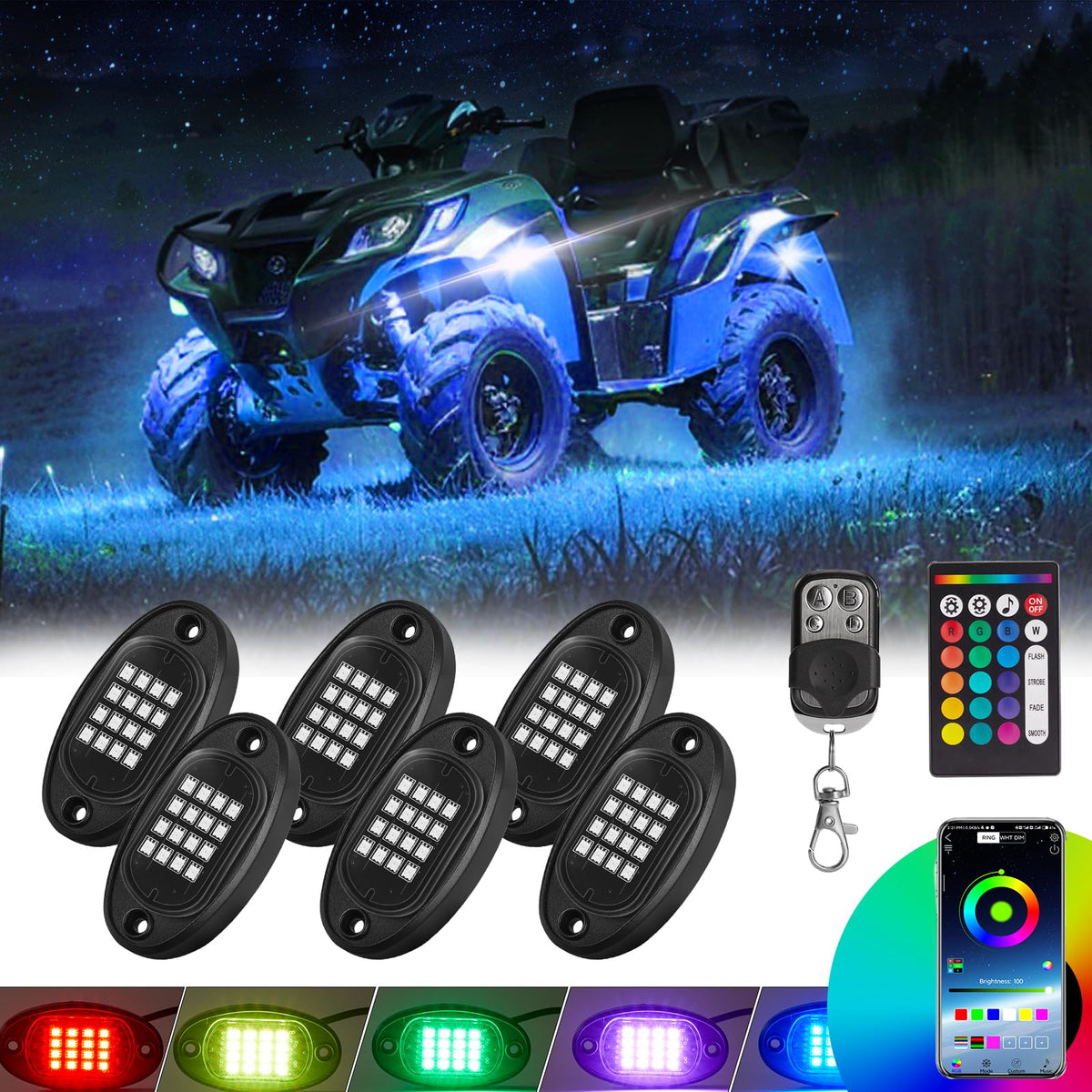 TDE Explorer.Lighting front view installed under vehicle for dramatic underglow