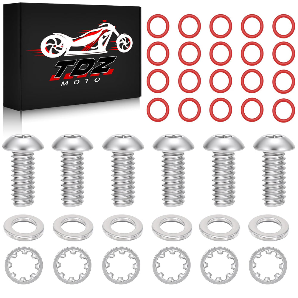TDZ MOTO front pack shot showing bolts and O-rings for visual confirmation and quick parts ID