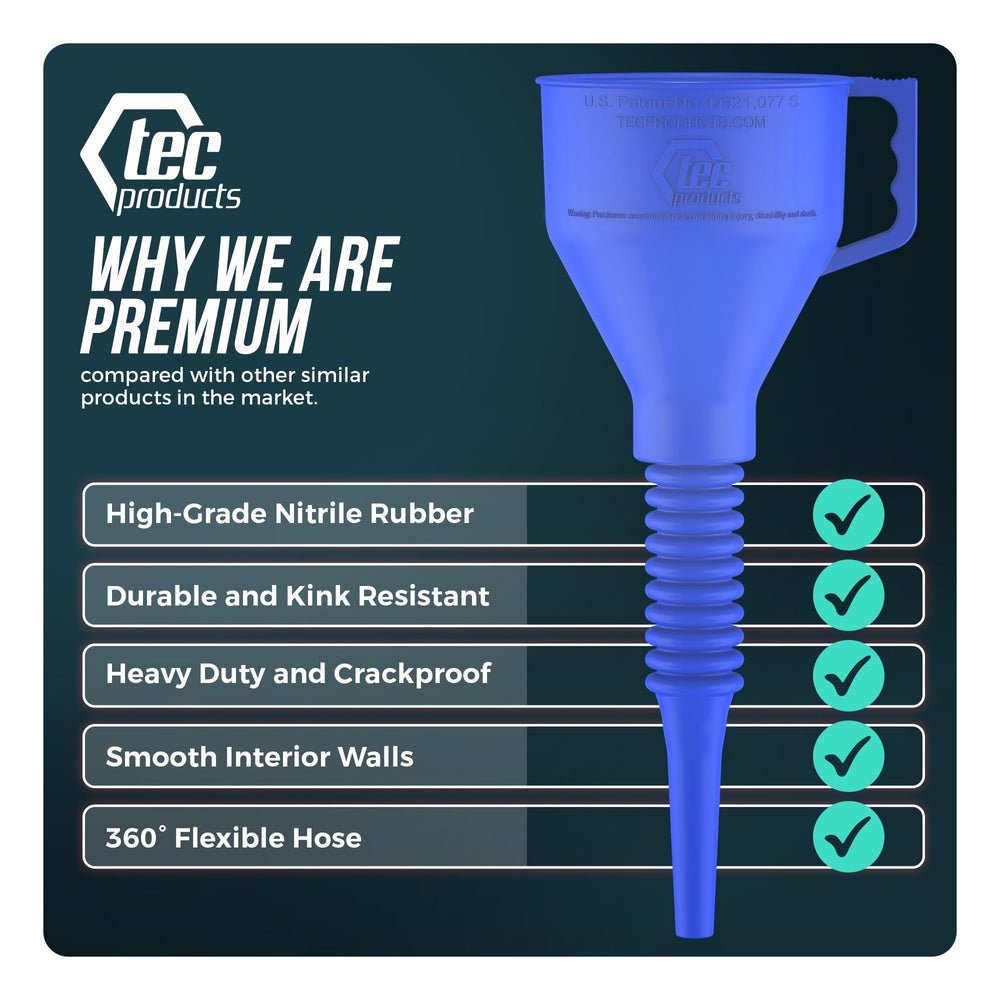 TEC Products close-up of the 4-inch mouth to speed pour accuracy