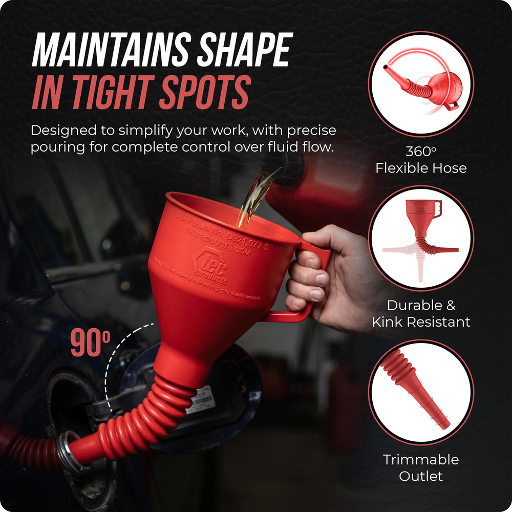 TEC Products image of mouth and smooth interior reducing residue and drips