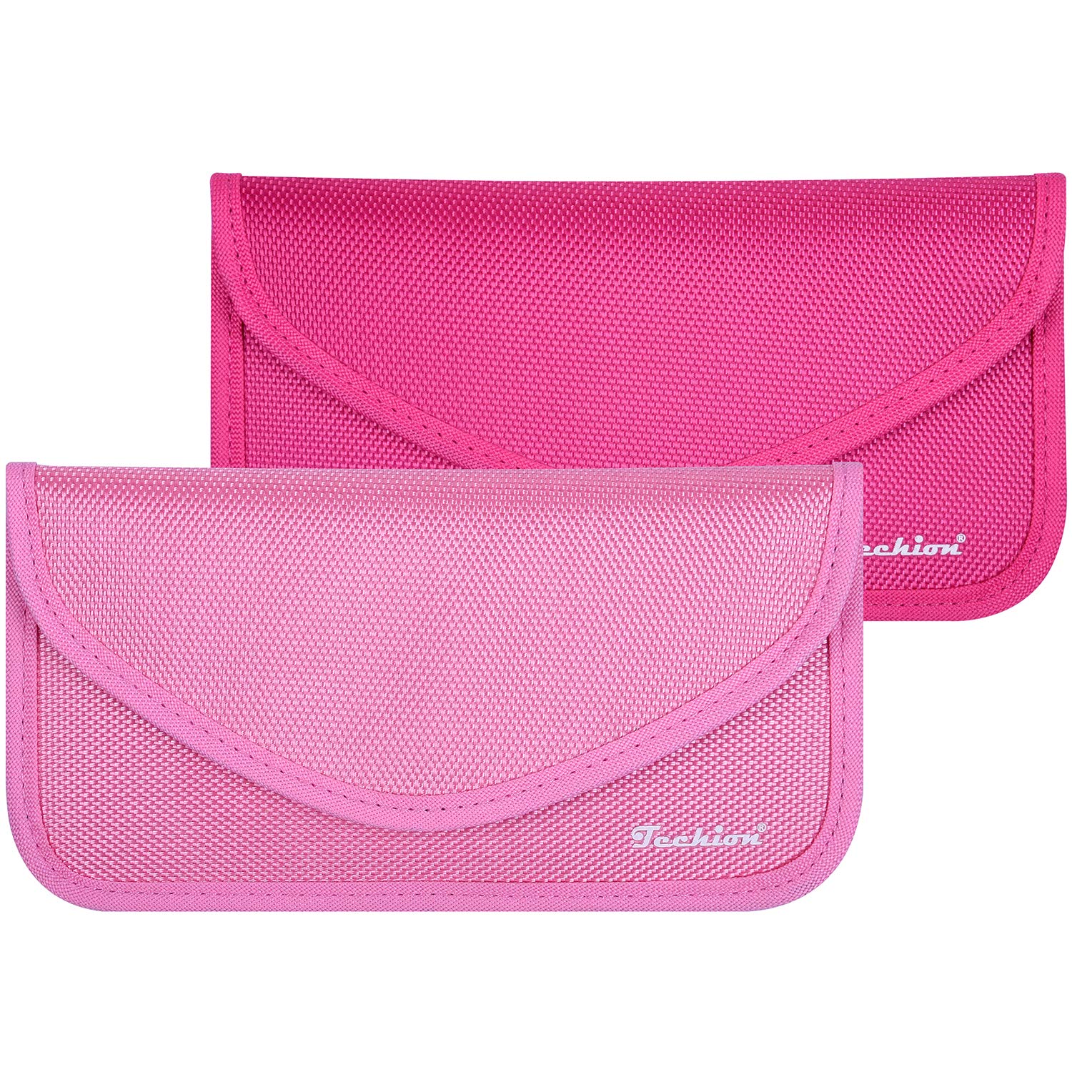 Techion front view of two Faraday bags showing compact protective design