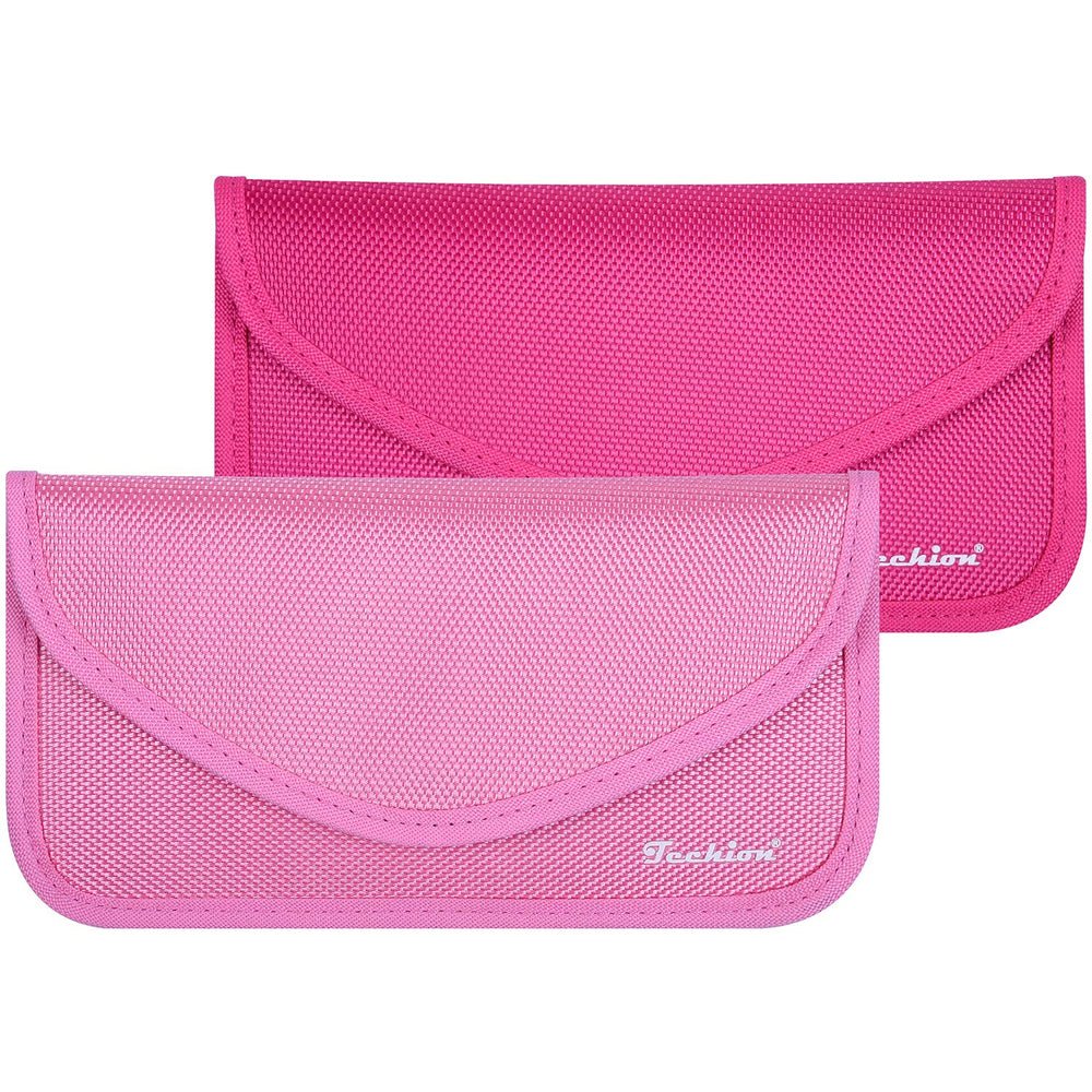 Techion front view of two Faraday bags showing compact protective design