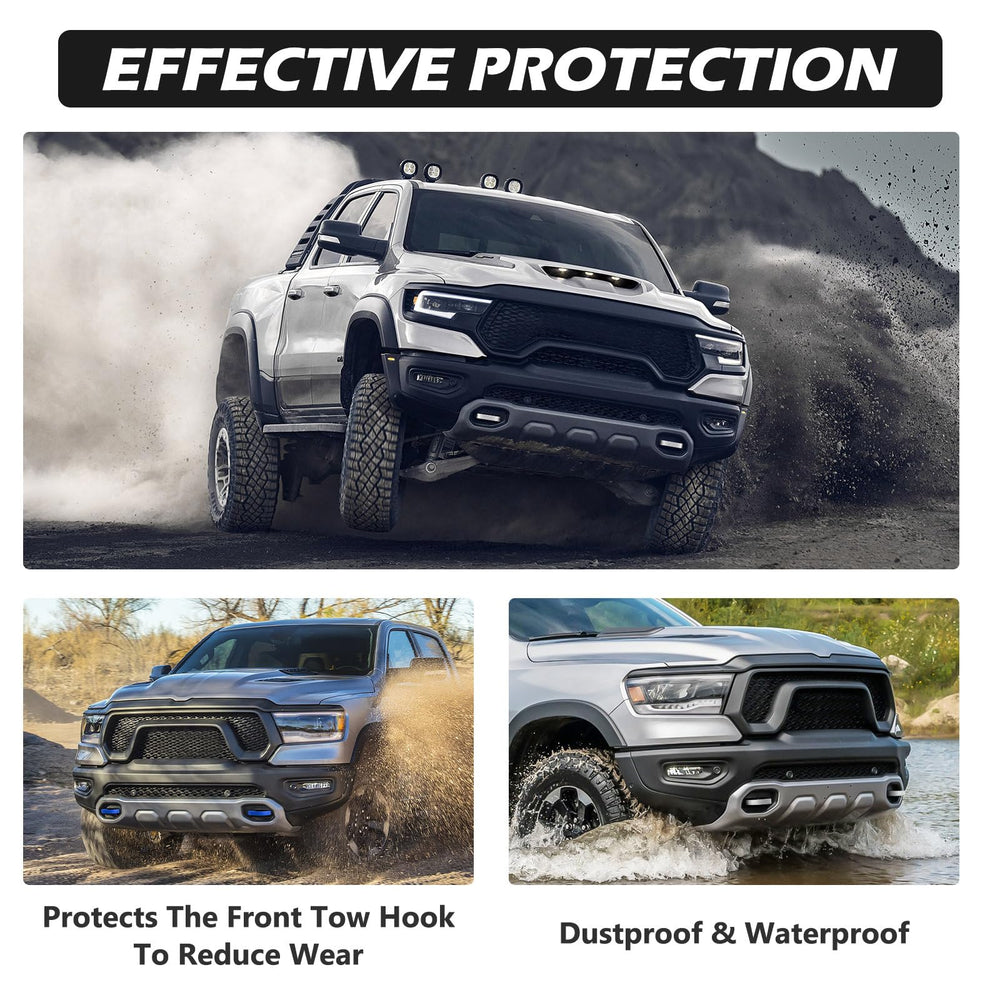 TECHPICCO before and after protecting tow hook from chips and road debris