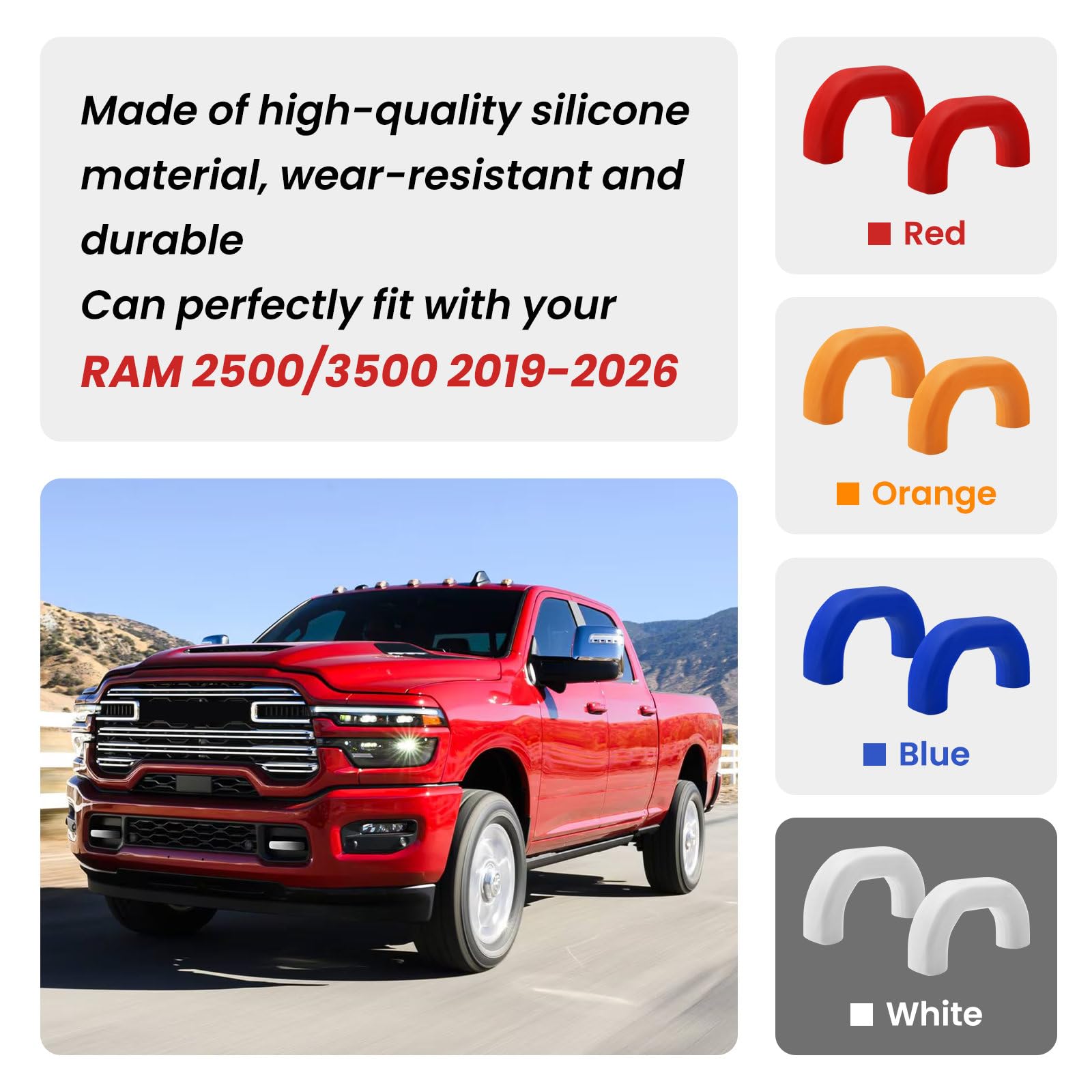 TECHPICCO installation detail showing cover seating into OEM tow hook opening for easy fit