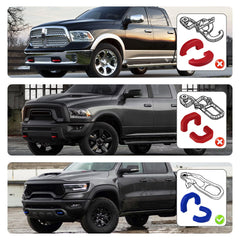 TECHPICCO installed on RAM 1500 front bumper improving appearance and protection