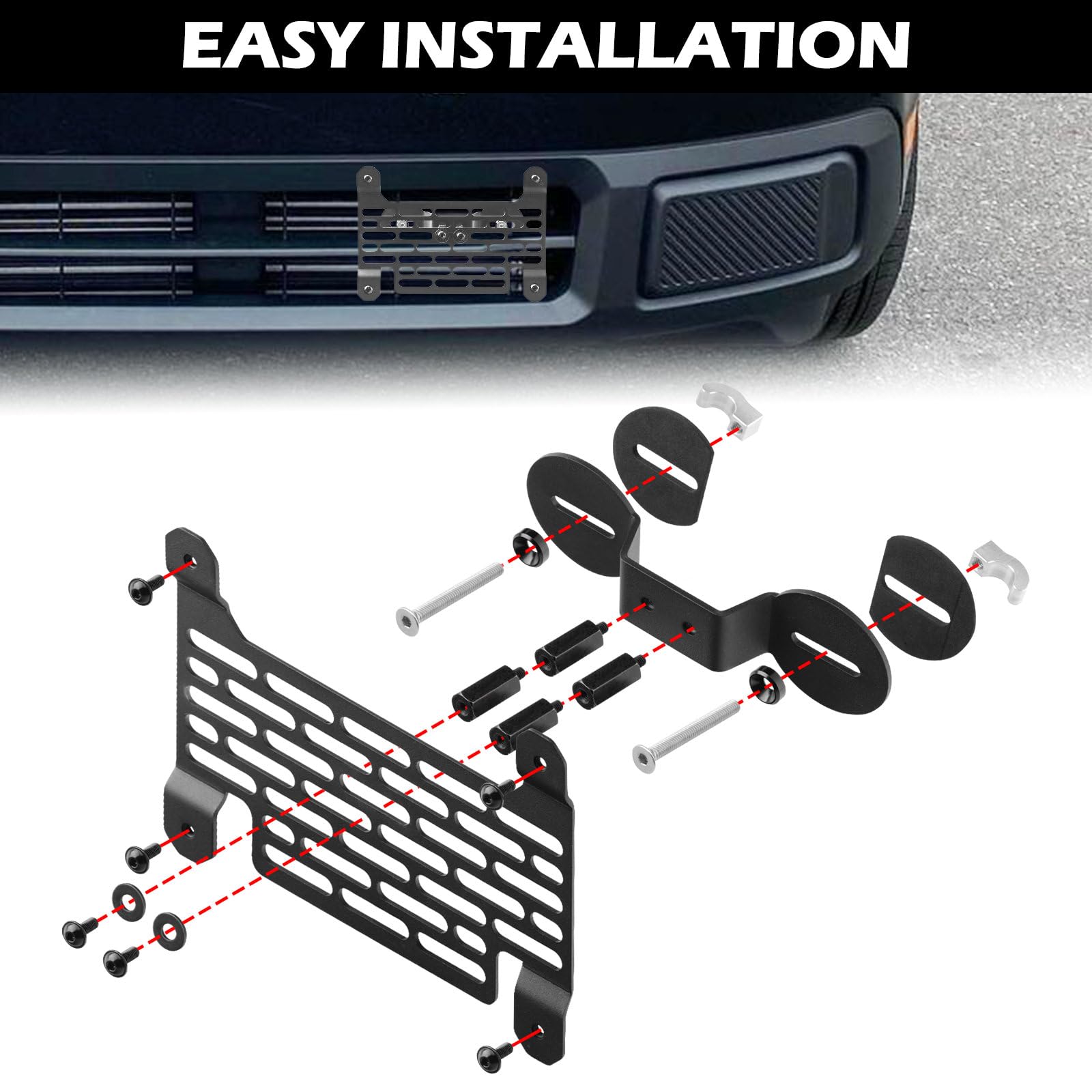 TECHPICCO frame installed in Maverick grille demonstrating no-drill fitment