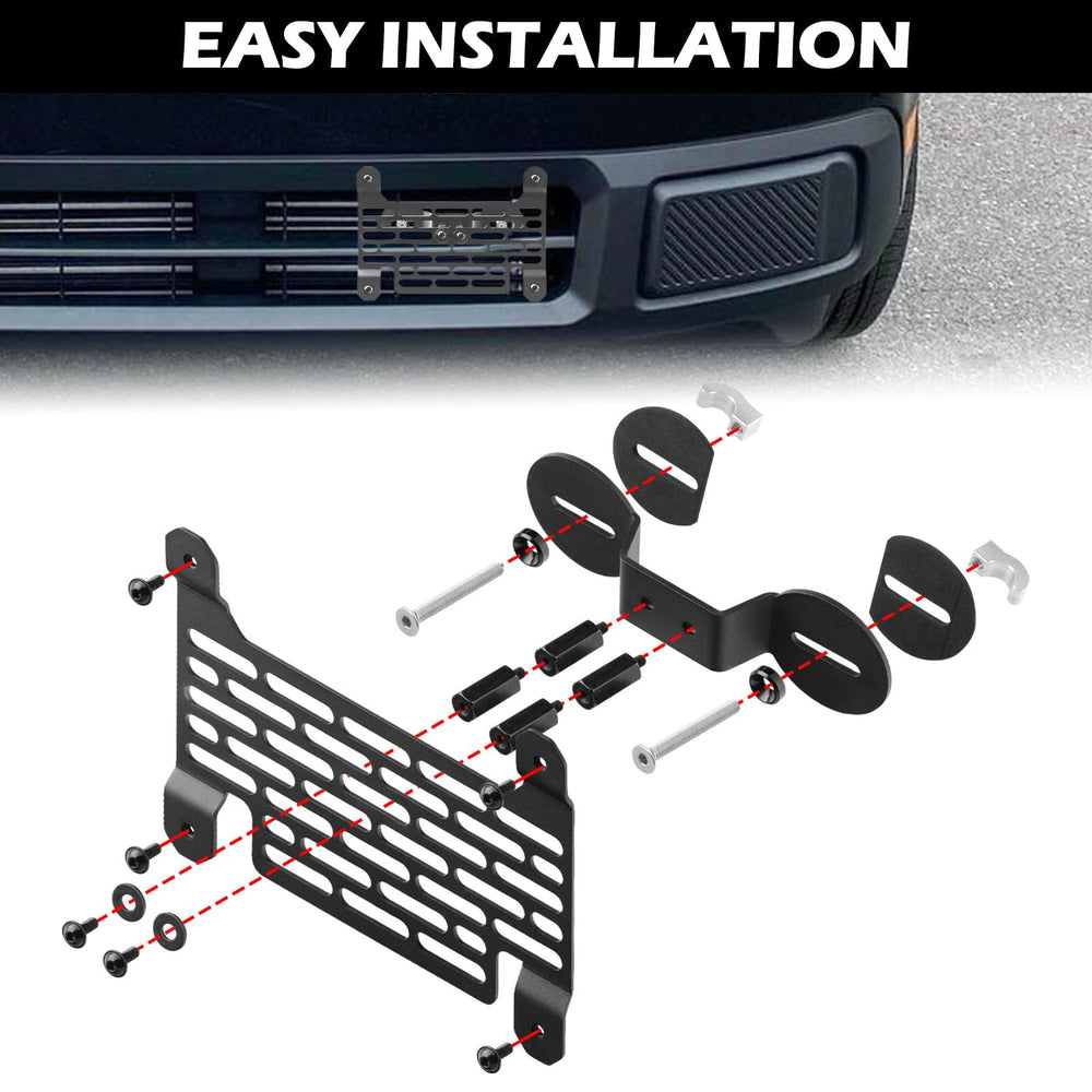 TECHPICCO frame installed in Maverick grille demonstrating no-drill fitment