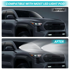 TECHPICCO passenger-side mount installed under hood for secure lighting