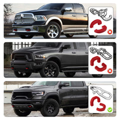 TECHPICCO side profile showing precise fitment to RAM 1500 bumper for seamless integration