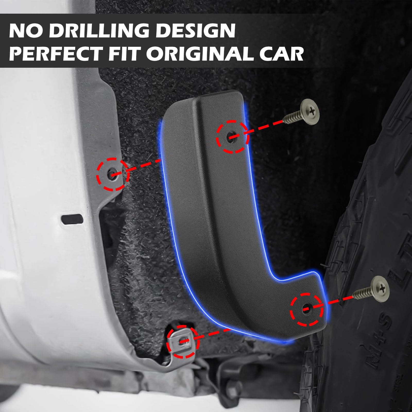 TECHPICCO spare screws and hardware laid out to prevent lost fasteners and ensure secure fit