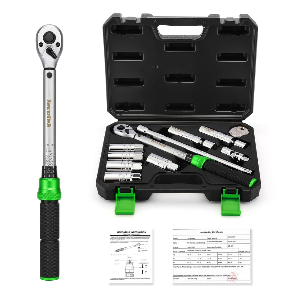 TecoTek front case open showing organized spark plug tool set and quick access