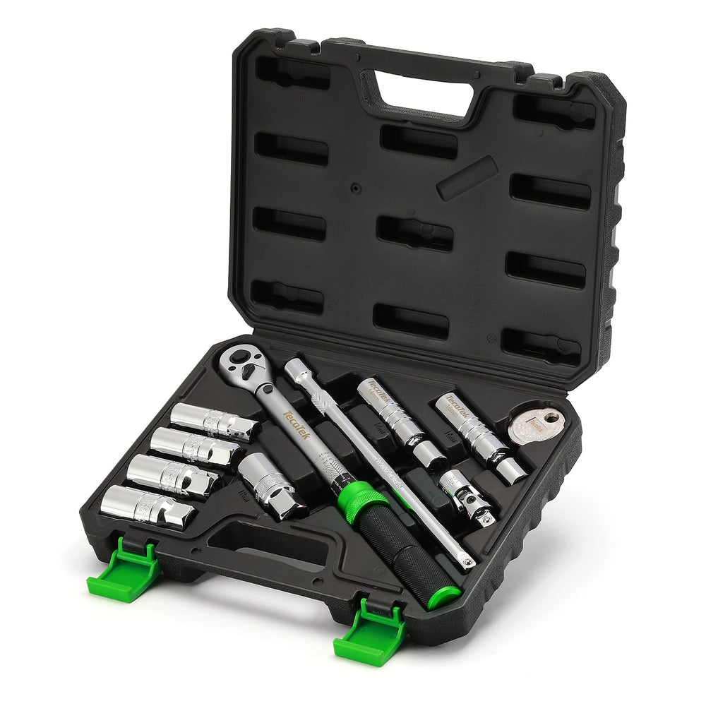 TecoTek molded case with printed size markings for fast tool selection