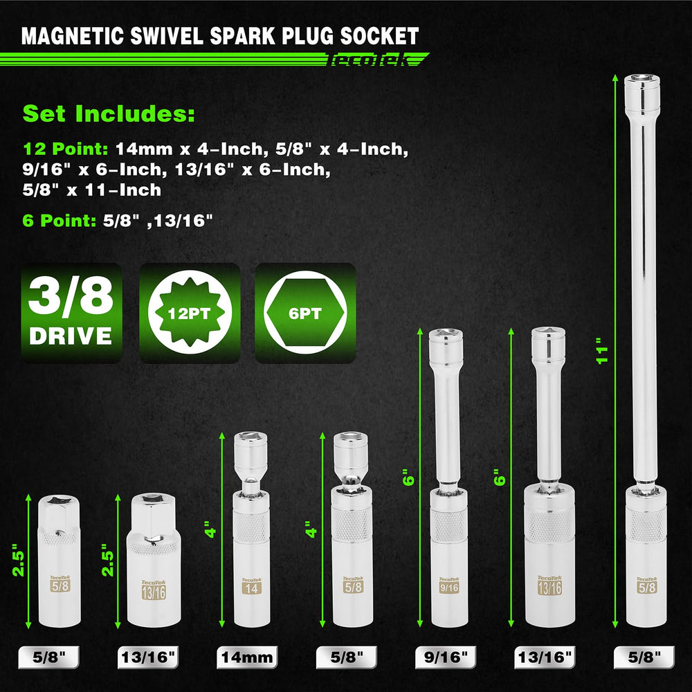 TecoTek sockets neatly organized in open case for instant selection