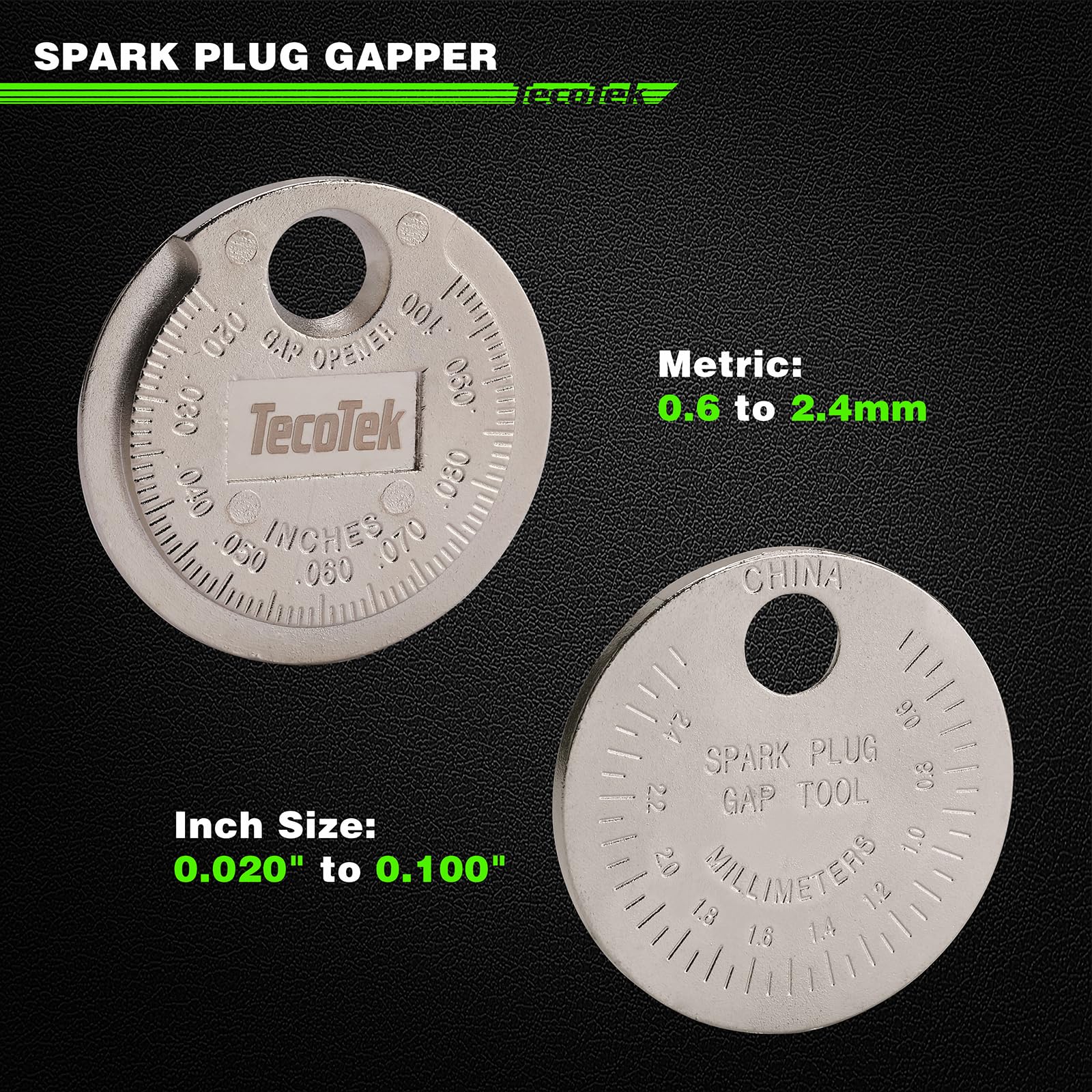 TecoTek sockets lined up to show included 5/8", 3/4", 13/16", 14mm, 18mm sizes