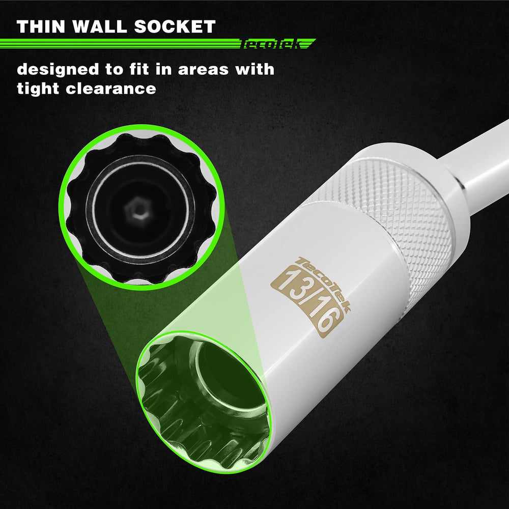 TecoTek swivel joint angled to reach recessed spark plug wells
