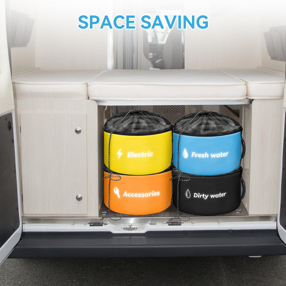 Tecreddy bag hung to dry with included strap enabling faster hose drying