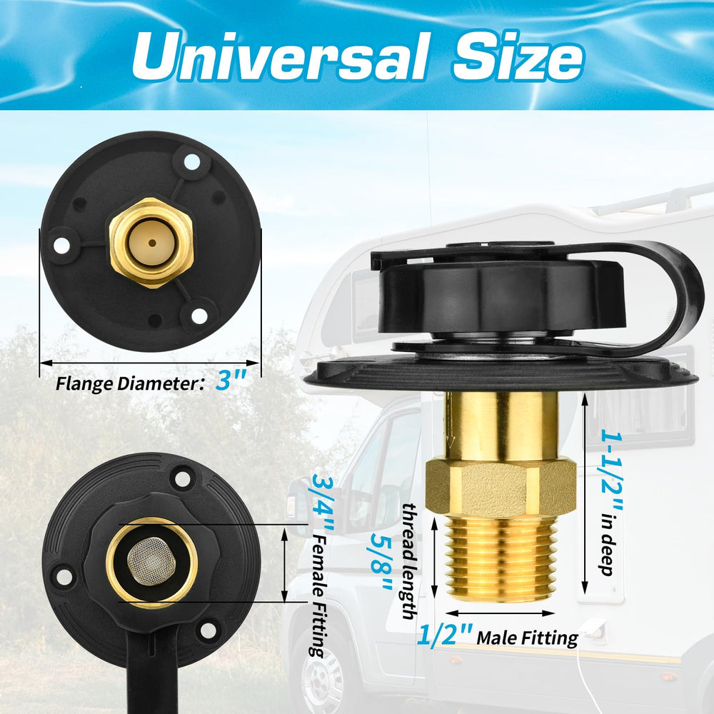 Tecreddy lifestyle camper hookup showing quick hose connection benefit