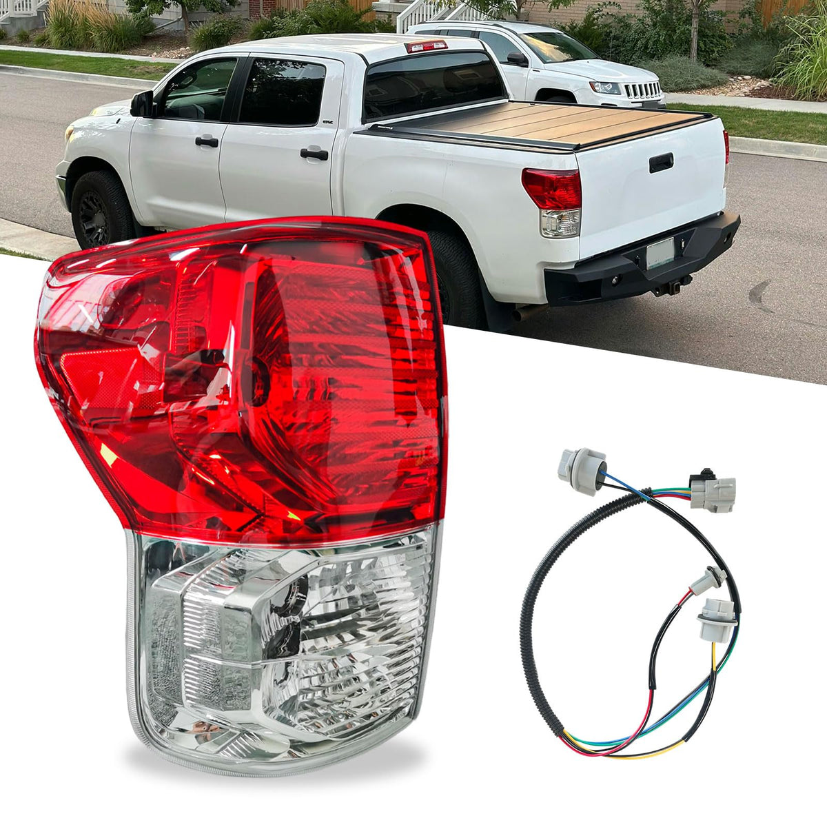 teilando left taillight front view showing clear lens and improved visibility