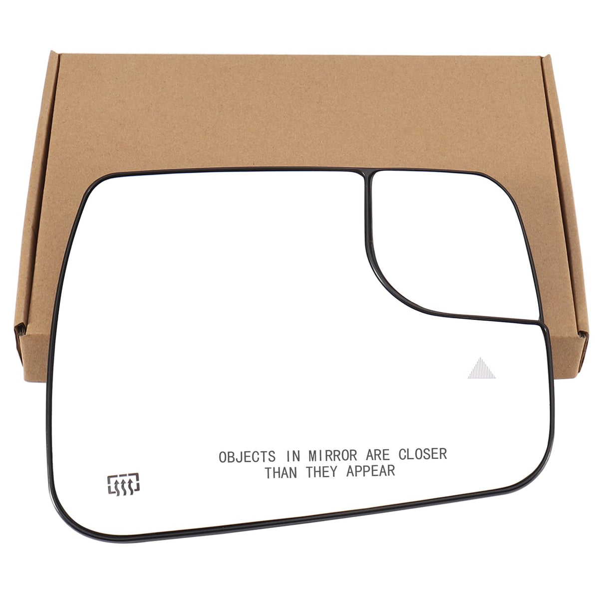 Tempsnow front view of right-side mirror showing OEM fit and clean finish for easy replacement