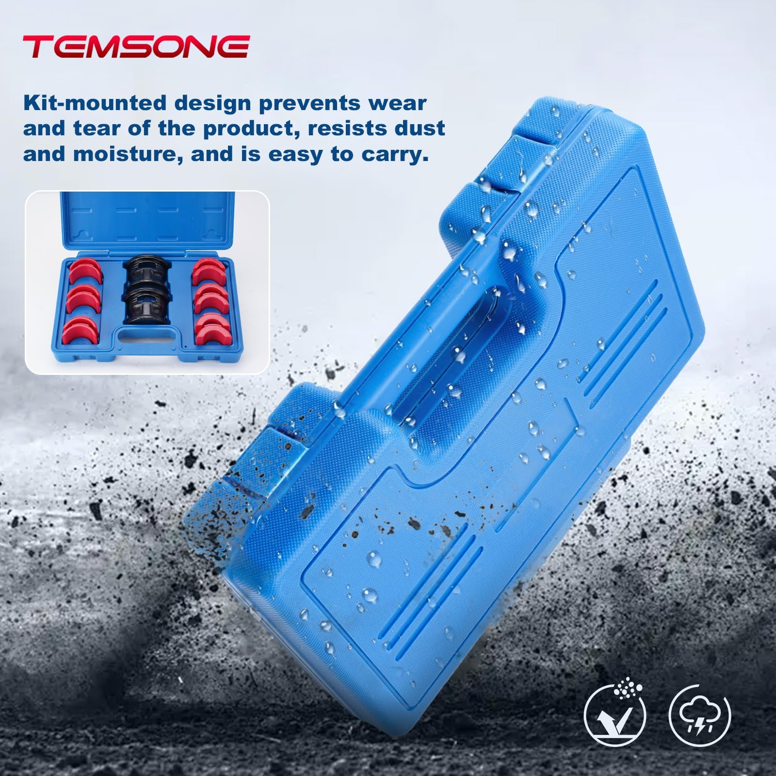 TEMSONE kit being used on a motorcycle fork demonstrating faster maintenance