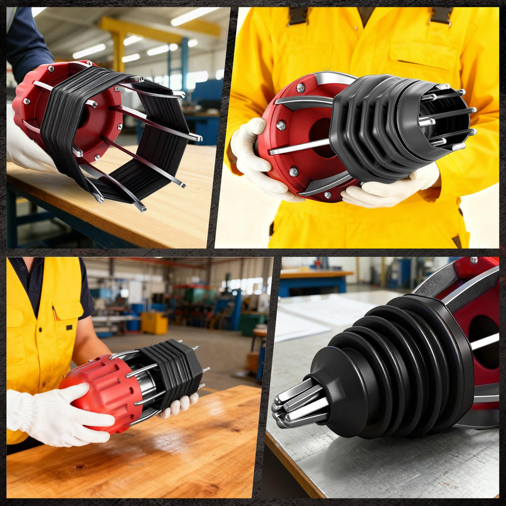Teodute size comparison beside CV axle showing scale and compatibility up to 115mm