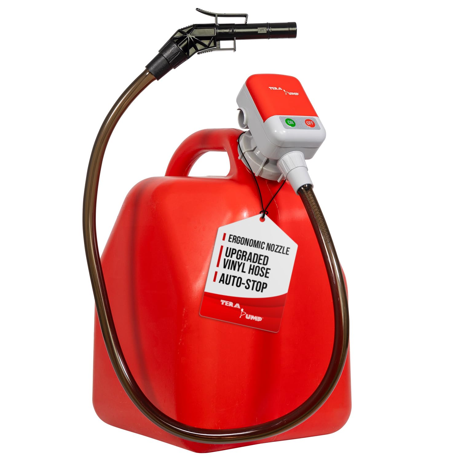 TERA PUMP front unit showing compact pump and power button for easy portable use