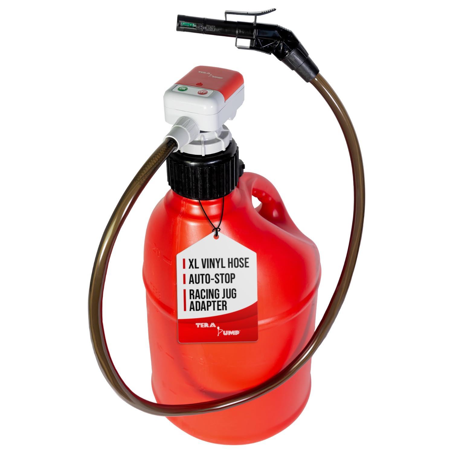 TERA PUMP front view showing pump body and controls, illustrating portability and rugged design