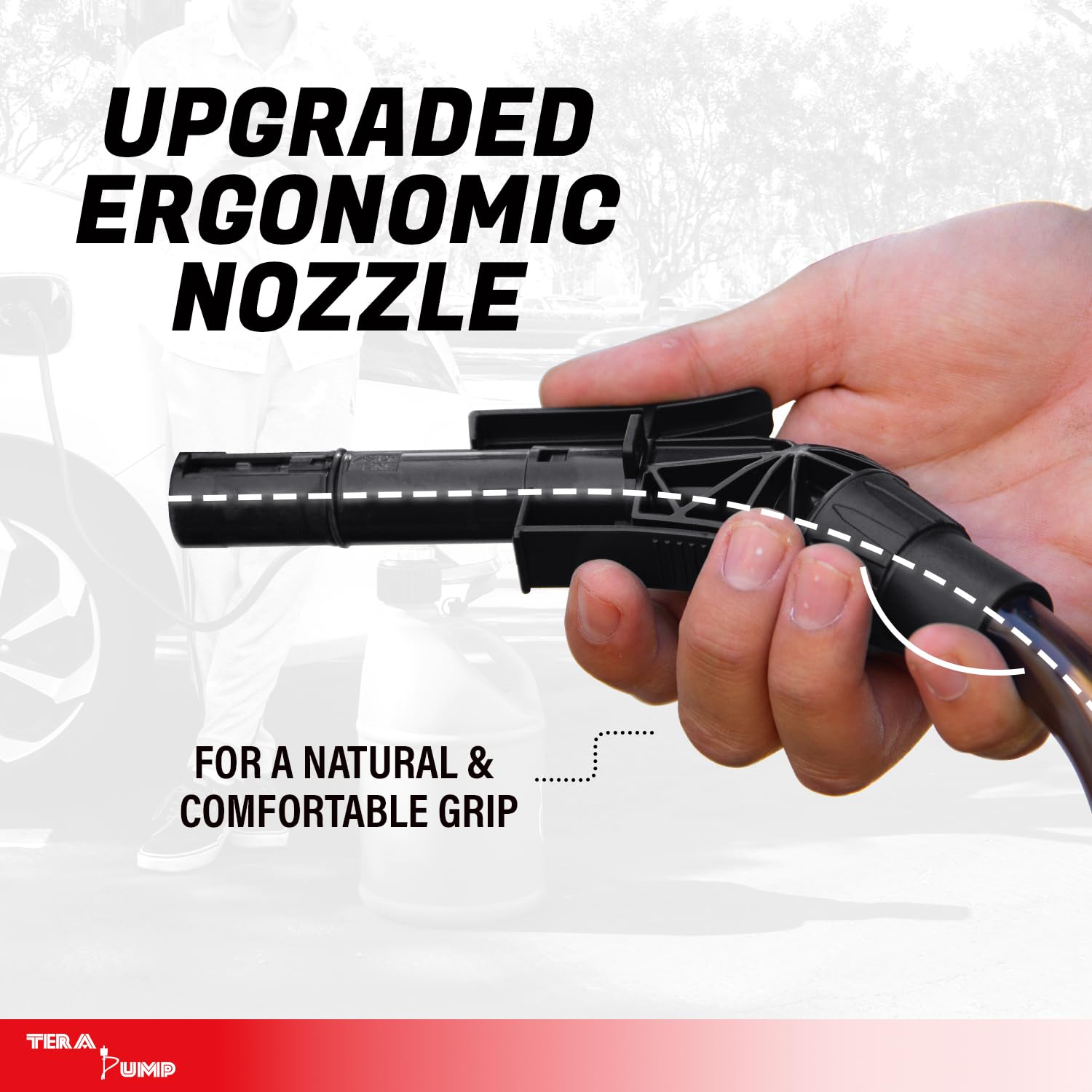 TERA PUMP refueling a motorcycle quickly and safely with auto-stop