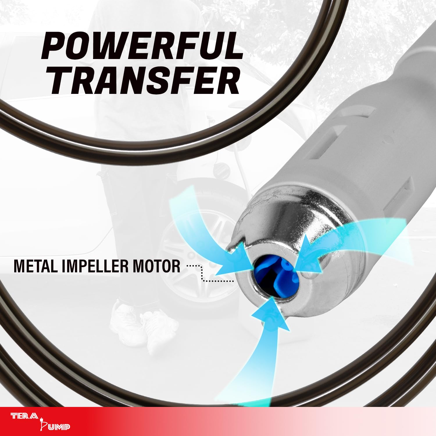 TERA PUMP universal adapter threads compatible with common gas can fittings