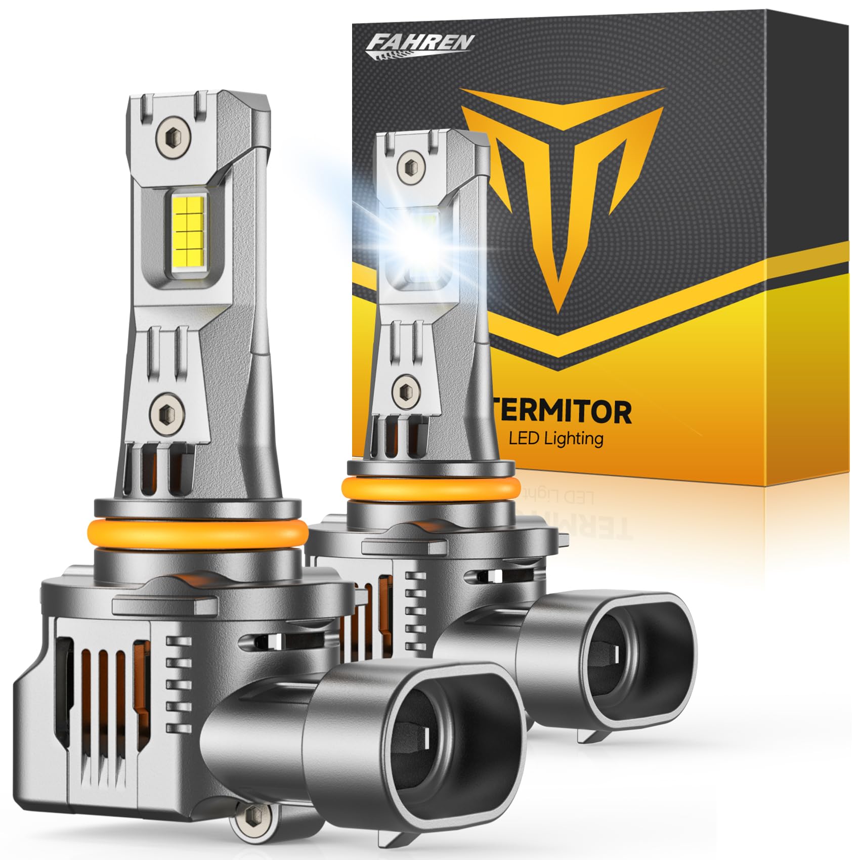 Termitor front view of 9005 bulb showing compact design and brighter visibility