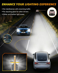 Termitor bulb installed in headlight demonstrating plug-and-play fit and bright output