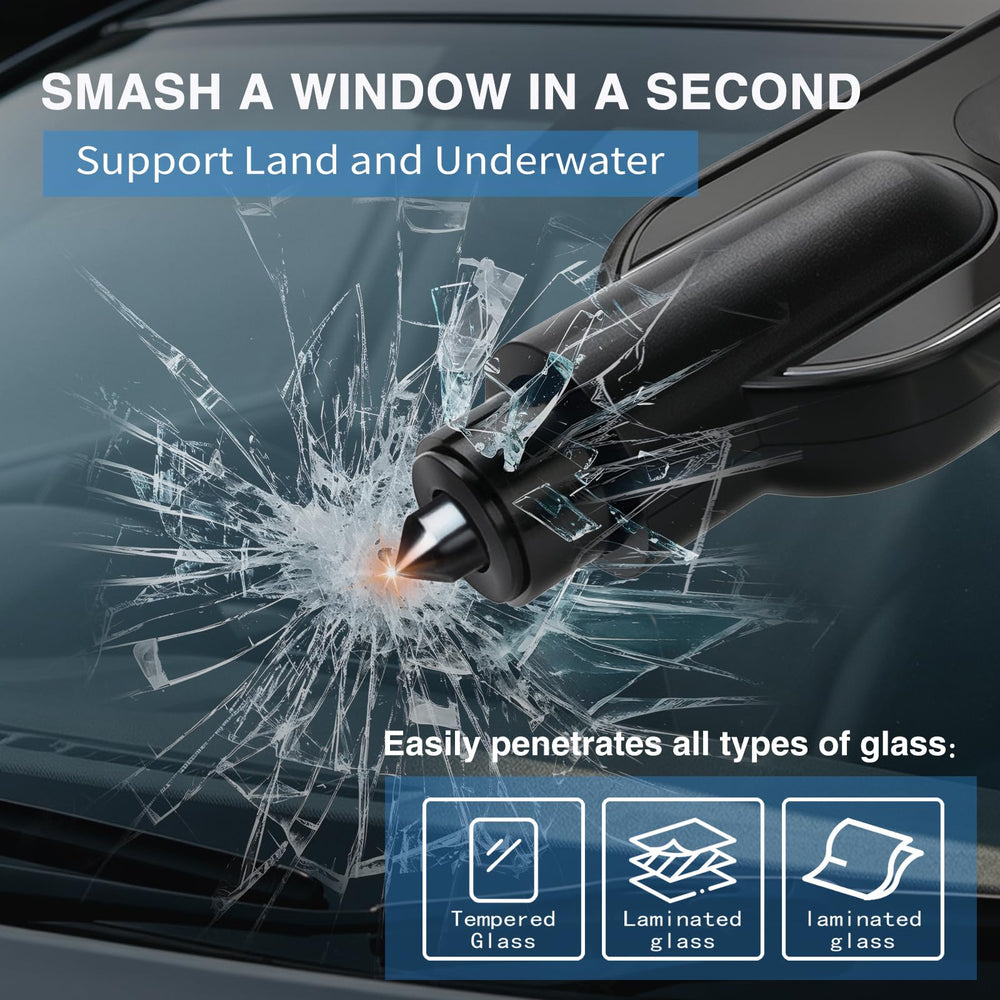 TERRASTRIKE CAR ESCAPE concealed cutter closeup showing guarded blade for safe storage