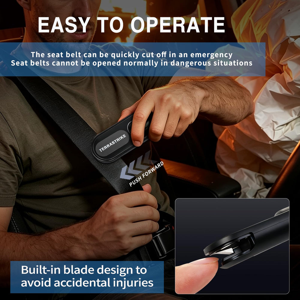TERRASTRIKE CAR ESCAPE one-handed grip scale demonstrating compact size and quick deployment
