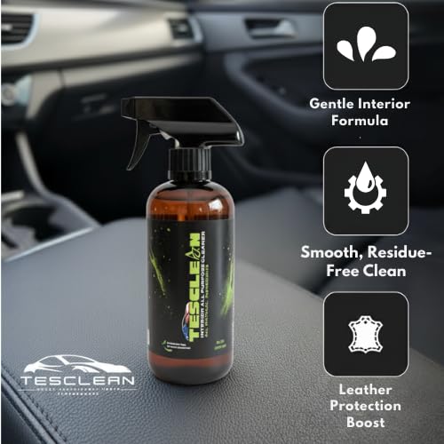 Tesclean microfiber towel and sponge included for safe application