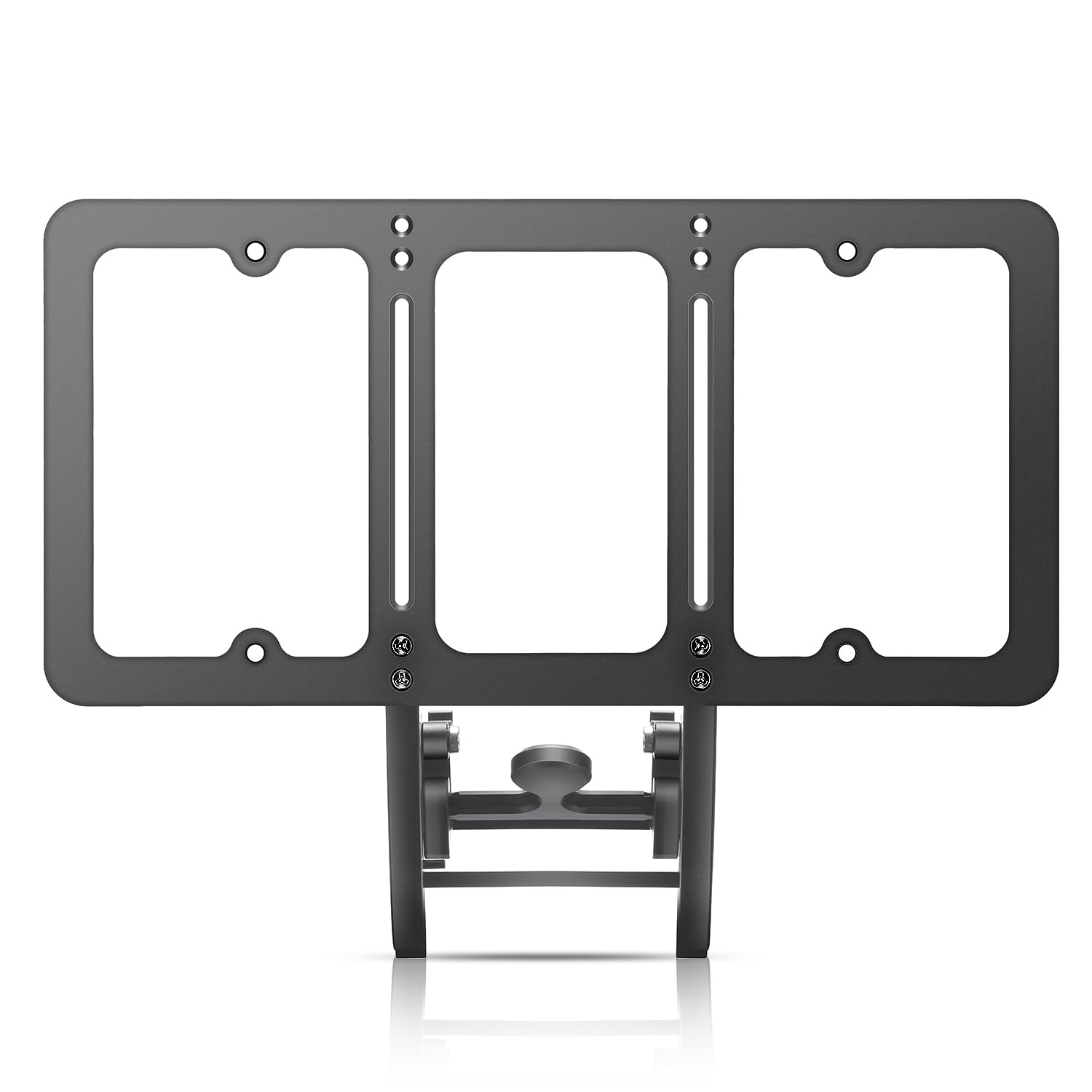 TesFram front view installed on Model 3 showing slim profile and neat appearance