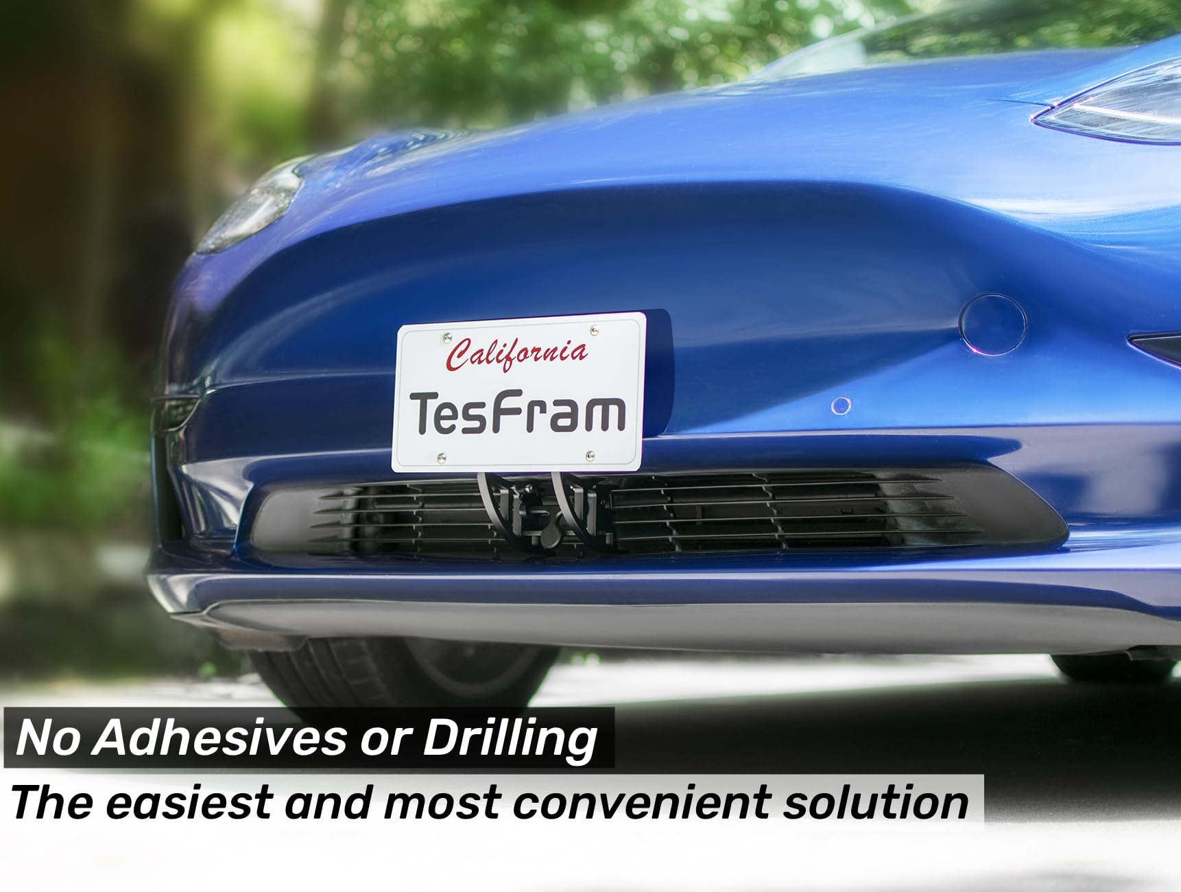 TesFram side profile demonstrating height-adjustable position and clearance
