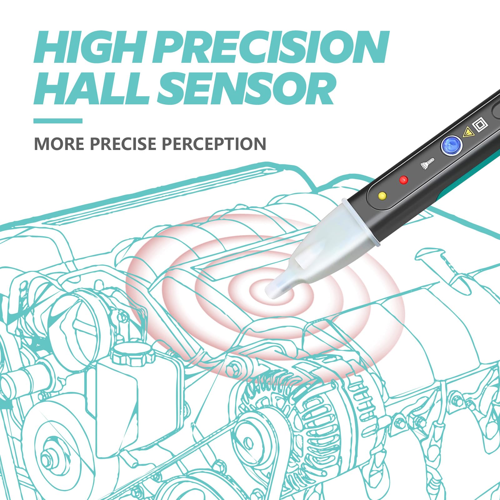 TesterOn LED display closeup showing color indicators for quick signal readout