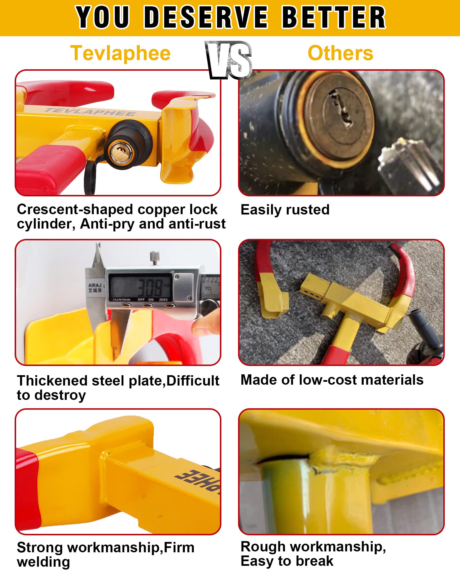 Tevlaphee close-up of copper lock cylinder highlighting improved pick resistance