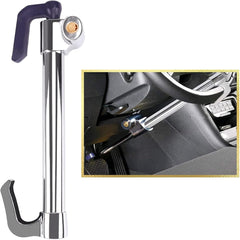 Tevlaphee front view of the locked extended steering wheel brake lock showing visible deterrent