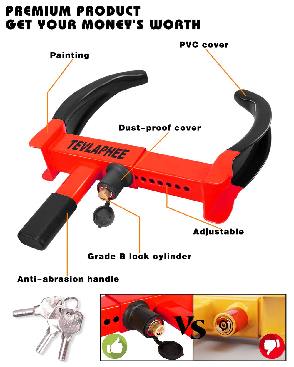 Tevlaphee installed on trailer wheel demonstrating secure immobilization
