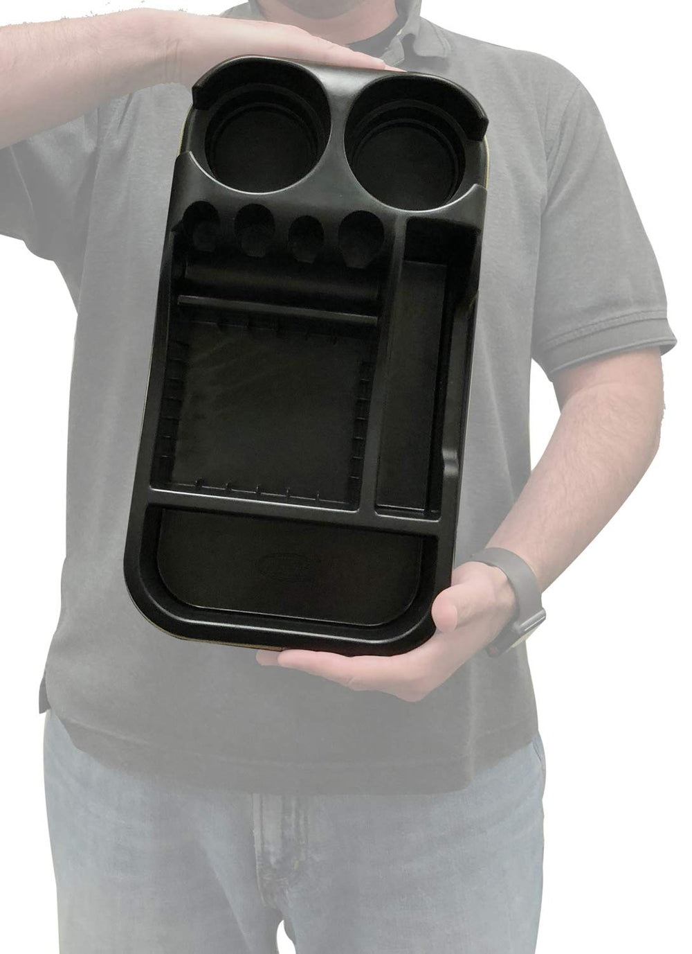 Texas Saddlebags positioned beside driver seat showing ergonomic reach and organized storage benefit